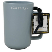 Wholesale - Matte Blue 440ML Tall Mug with Debossed "clarity" on Both Sides Nicole Miller C/P 36, UPC: 195010056410